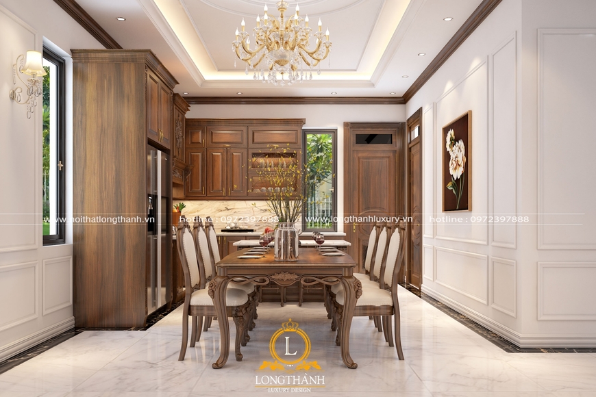 Đẹp tinh tế và đầy đẳng cấp những mẫu nội thất phòng bếp được làm bằng gỗ tự nhiên