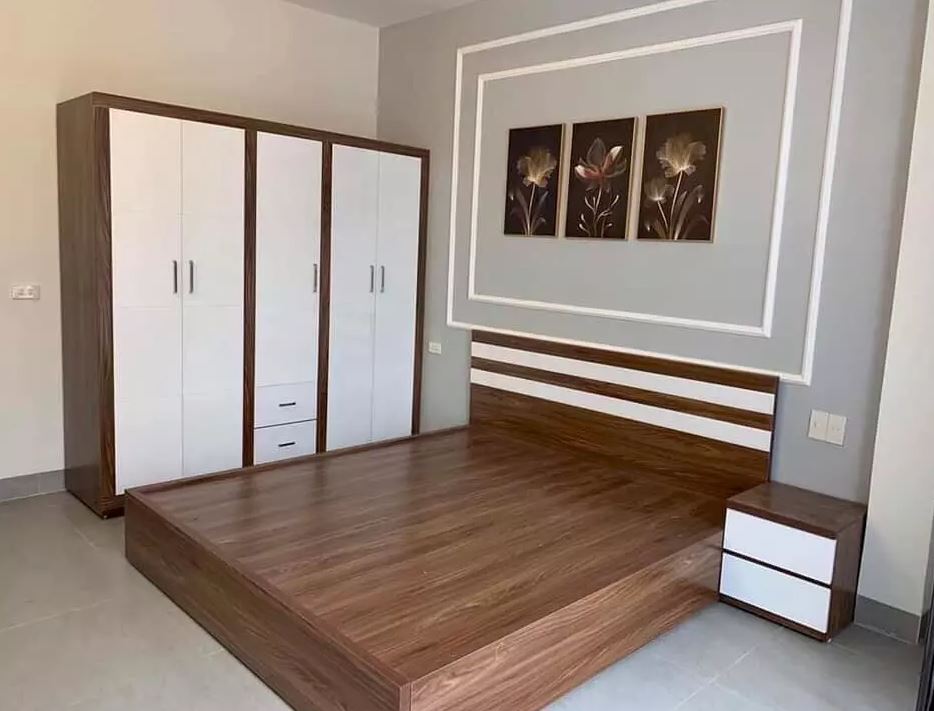 Nội thất phòng ngủ làm từ gỗ công nghiệp