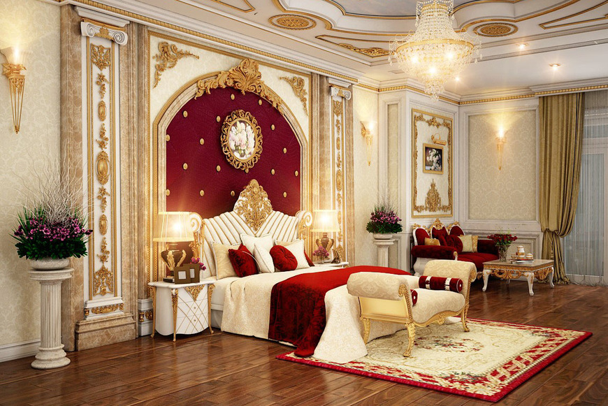 Phòng ngủ khách sạn phong cách cổ điển