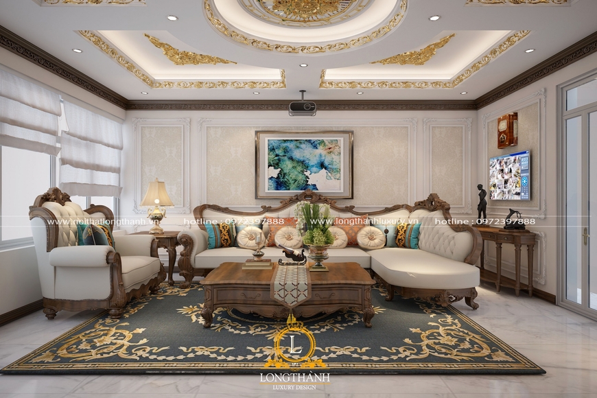 Bộ bàn ghế sofa mang phong cách nhẹ nhàng cho phòng khách chung cư